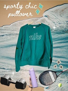 Teal turquoise Nike pullover sweater